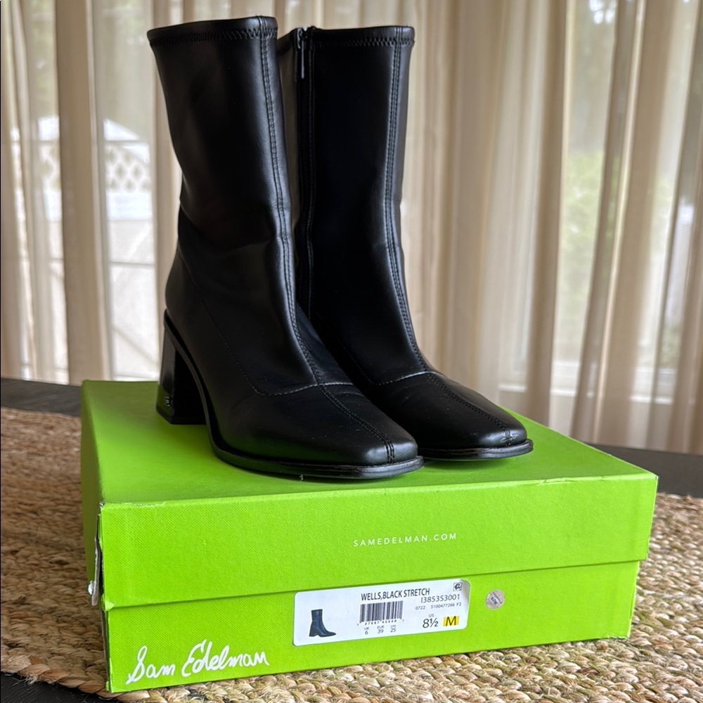 Sam Edelman Black Heeled Boots Classic Design